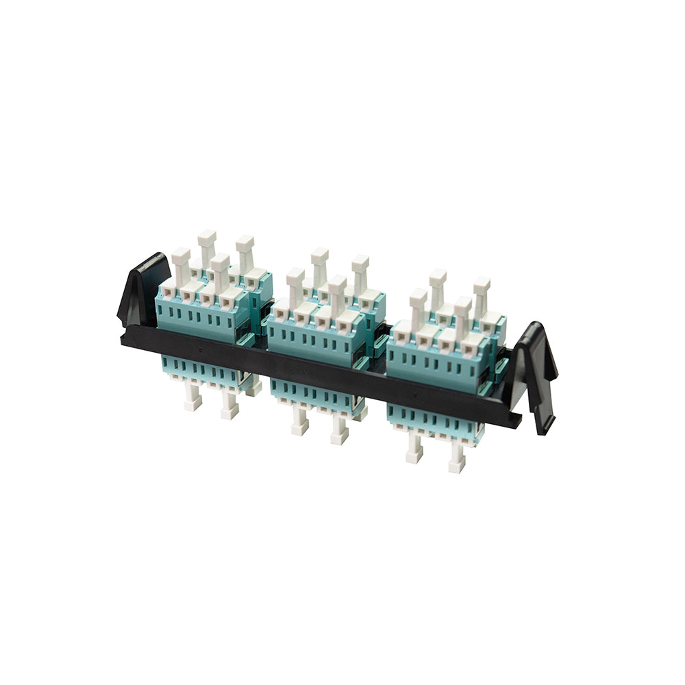 SIEMON RIC-F-LCQ24-01C Panel FO, 24 Quick-Pack, 6 Conectores LC Quad ,MM- M Negro