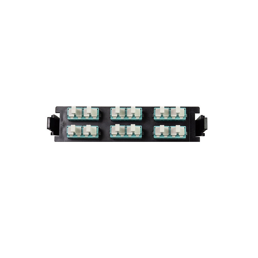 SIEMON RIC-F-LCQ24-01C Panel FO, 24 Quick-Pack, 6 Conectores LC Quad ,MM- M Negro