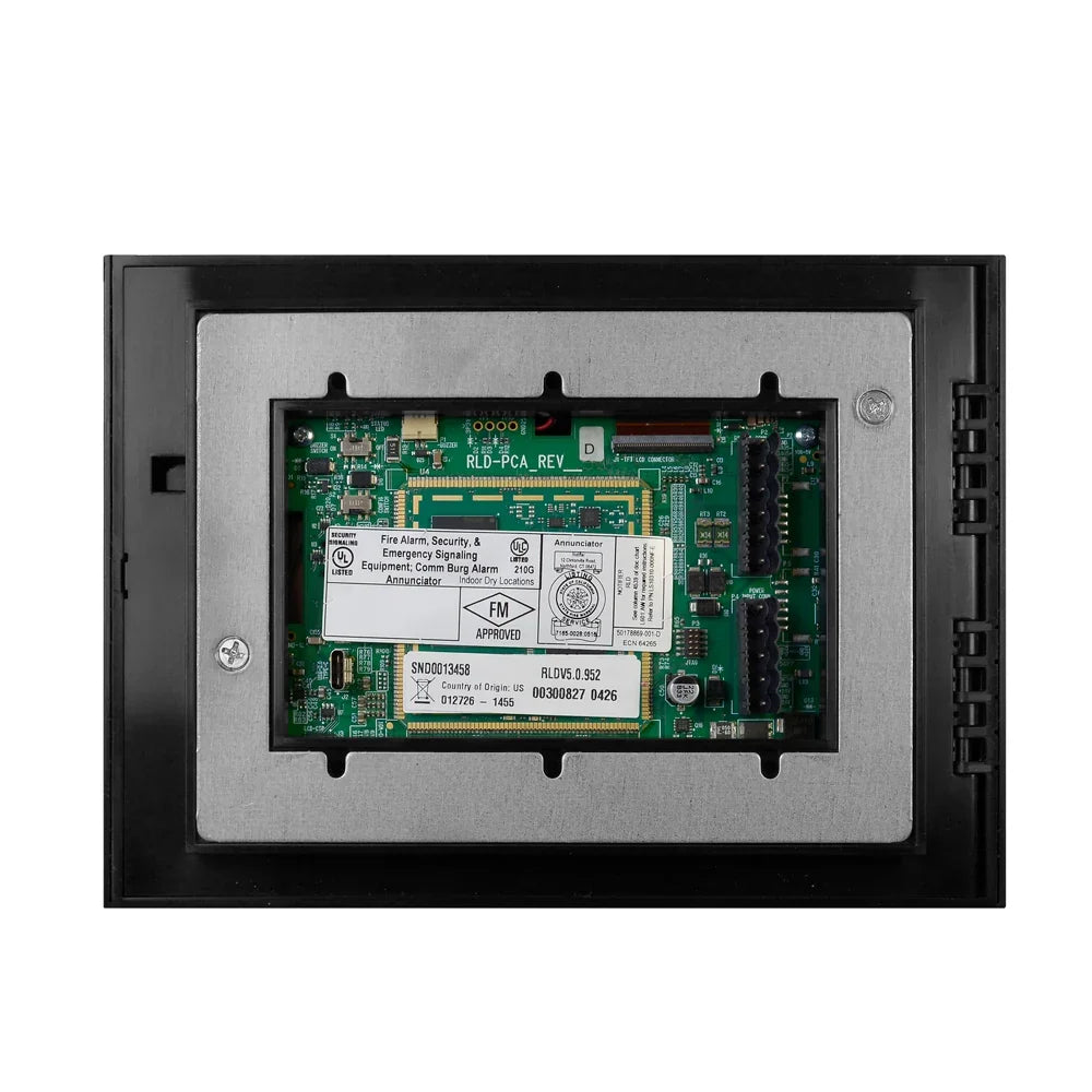 NOTIFIER RLD Anunciador remoto con pantalla táctil a color de 5", Para uso con anunciadores de red NCD y paneles Inspire