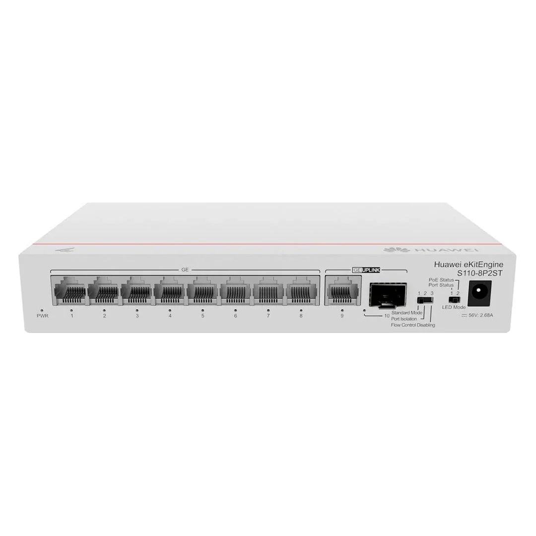 HUAWEI eKIT S110-8P2ST Switch PoE 8 Puertos Gigabit 2SFP 124W 98012269