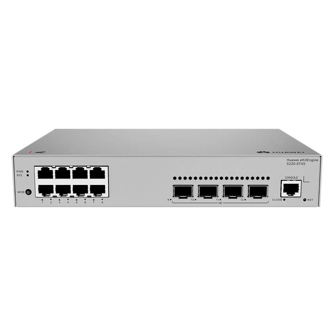 HUAWEI S220-8T4S Switch de Red 8 Puertos Gigabit 4SFP, L2 Administrable