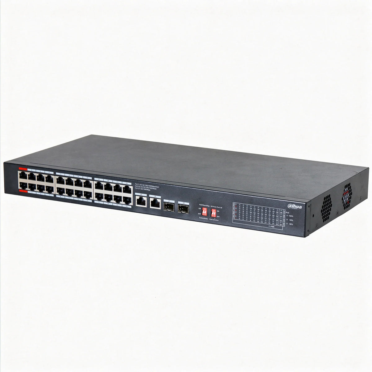 DAHUA DH-S3228-24GT-375 Switch 28 Puertos con 24P PoE Gigabit 2SFP Gb