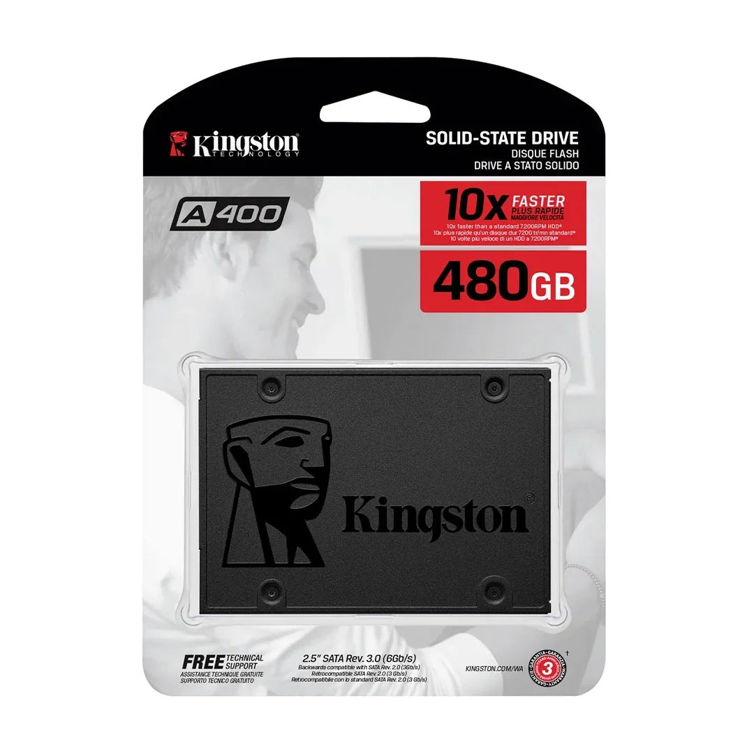 KINGSTON A400 Unidad SSD 480GB SATA 2.5" SA400S37/480G