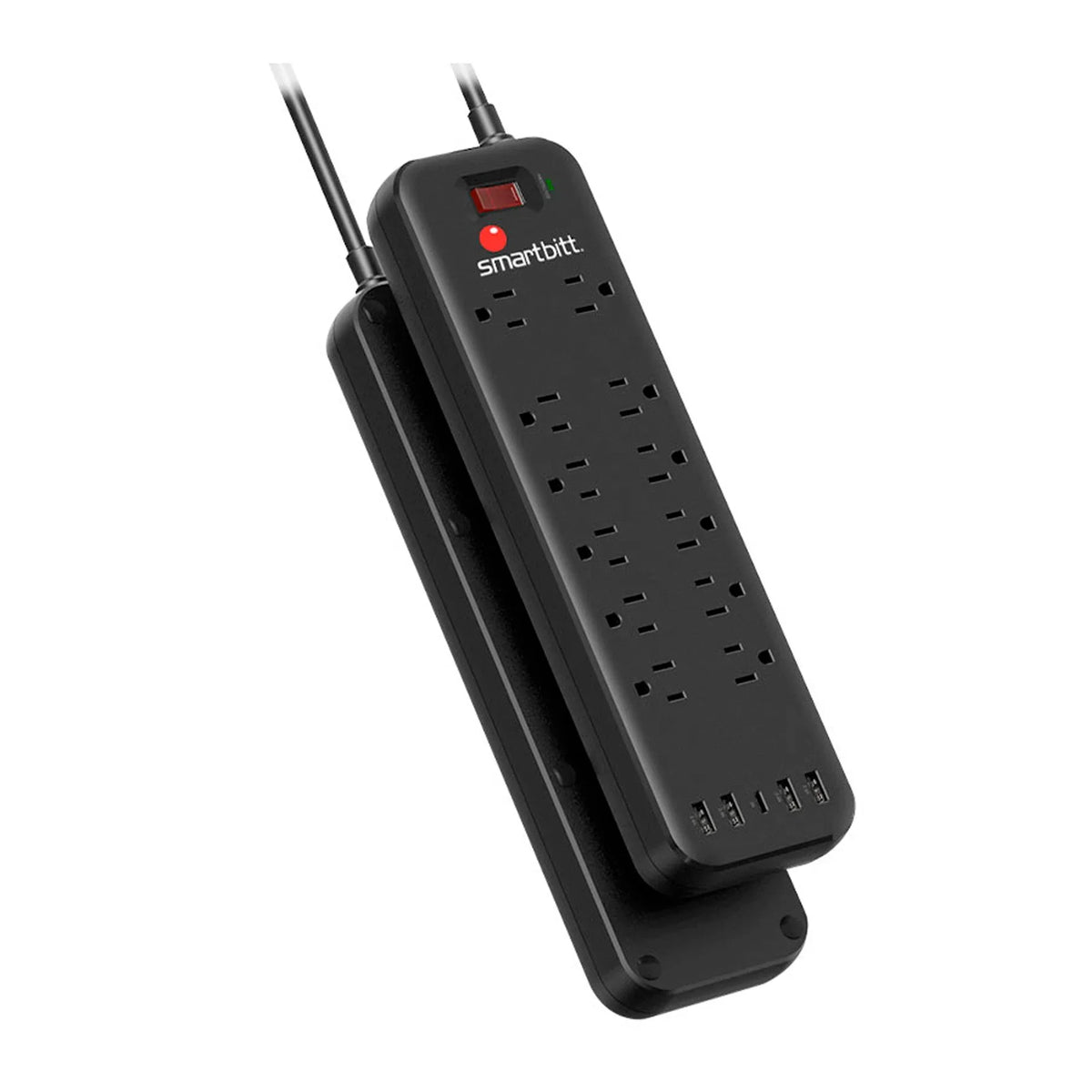 SMARTBITT SBSS-B12-5U Supresor de Picos 12 Tomas Con 5 Puertos USB