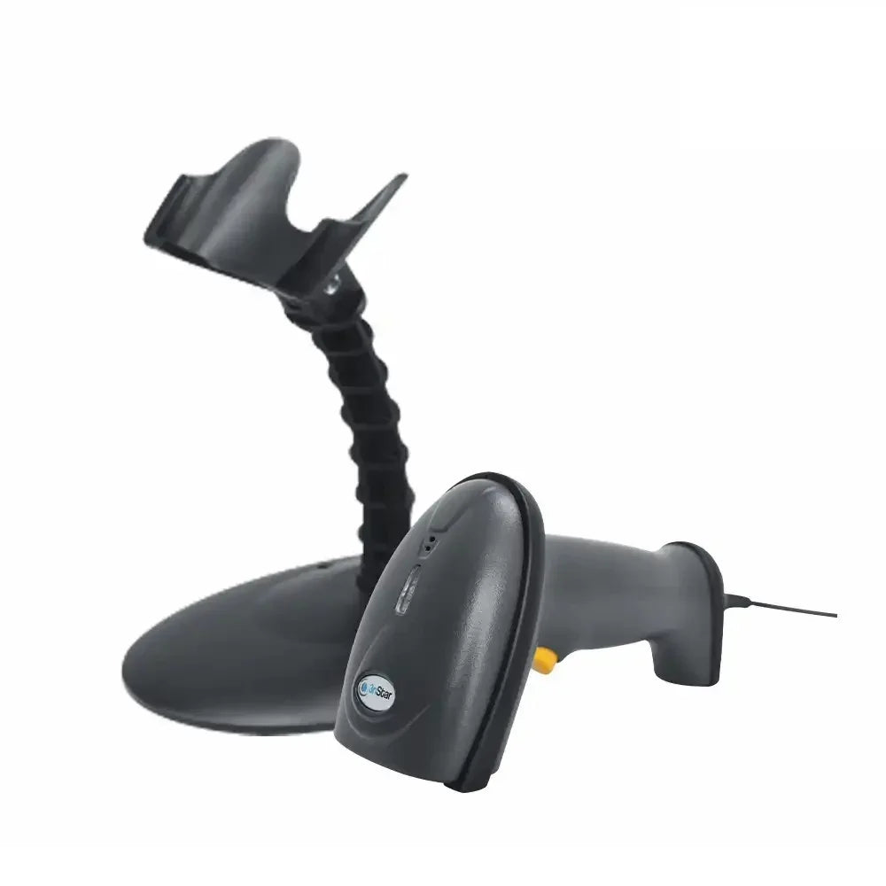 3NSTAR SC100 Escáner Lector de Código de Barras Cableado 1D USB en Serie Base Incluida