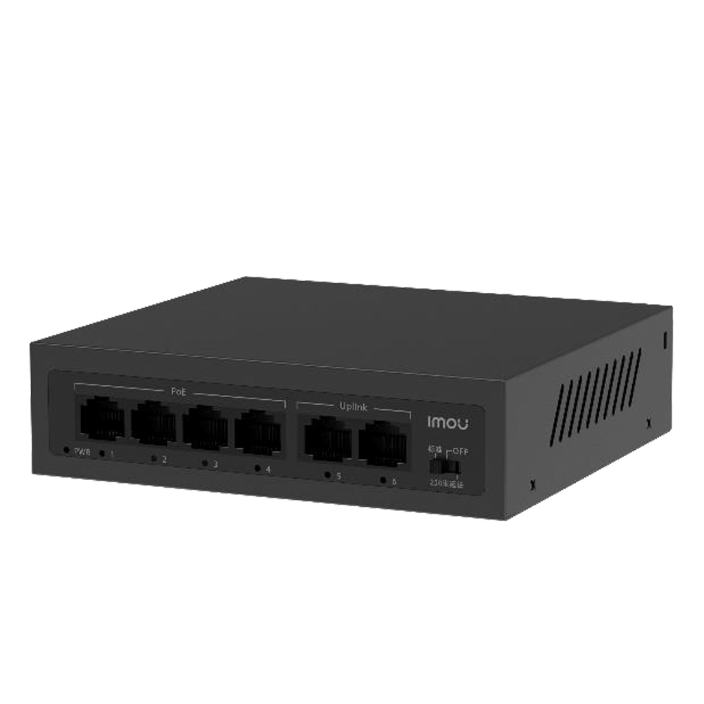 IMOU SF106P Switch 6 Puertos Gigabit 4P PoE 2P Uplink 45W