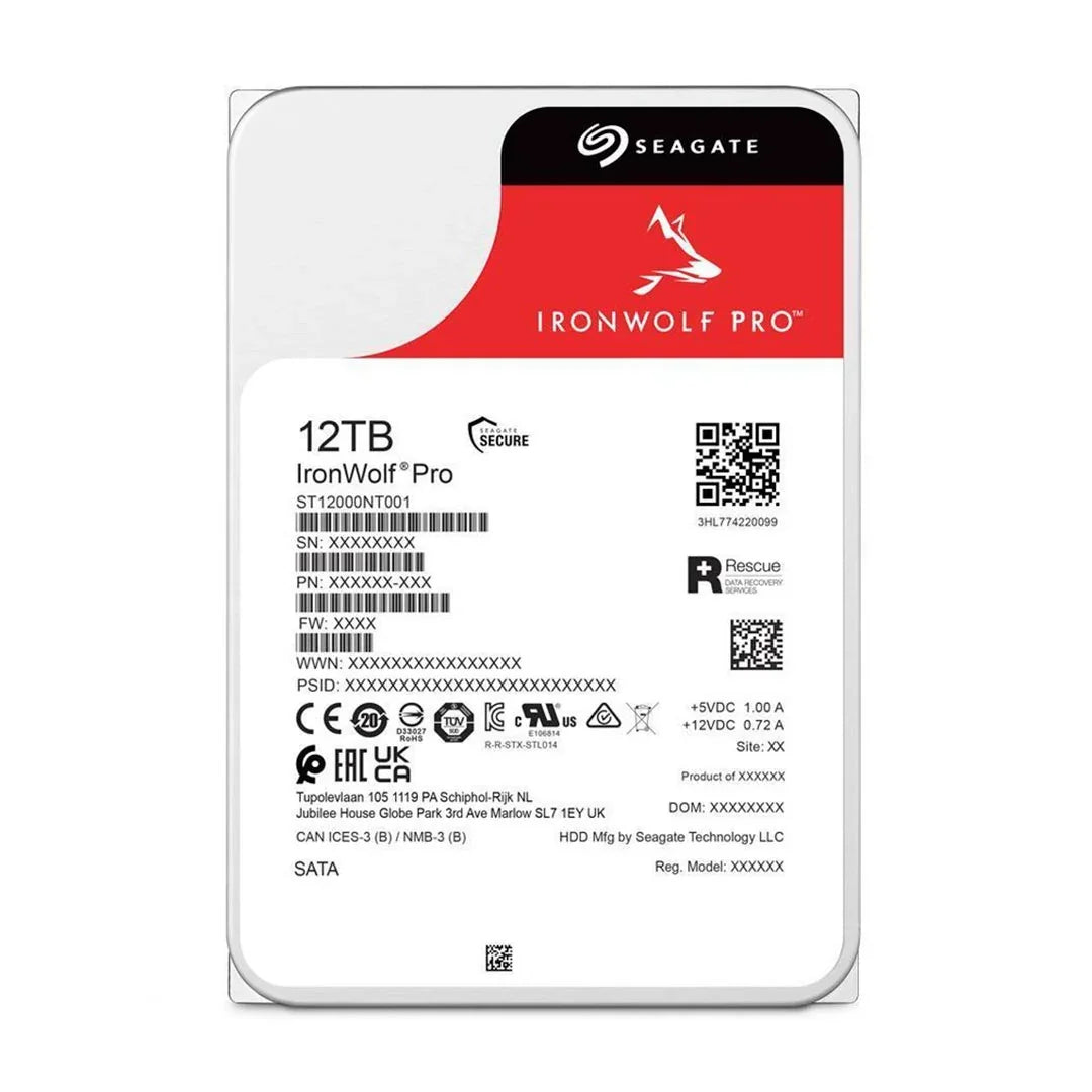 SEAGATE IronWolf Disco Duro NAS 3.5 12TB 7200RPM 256MB SATA