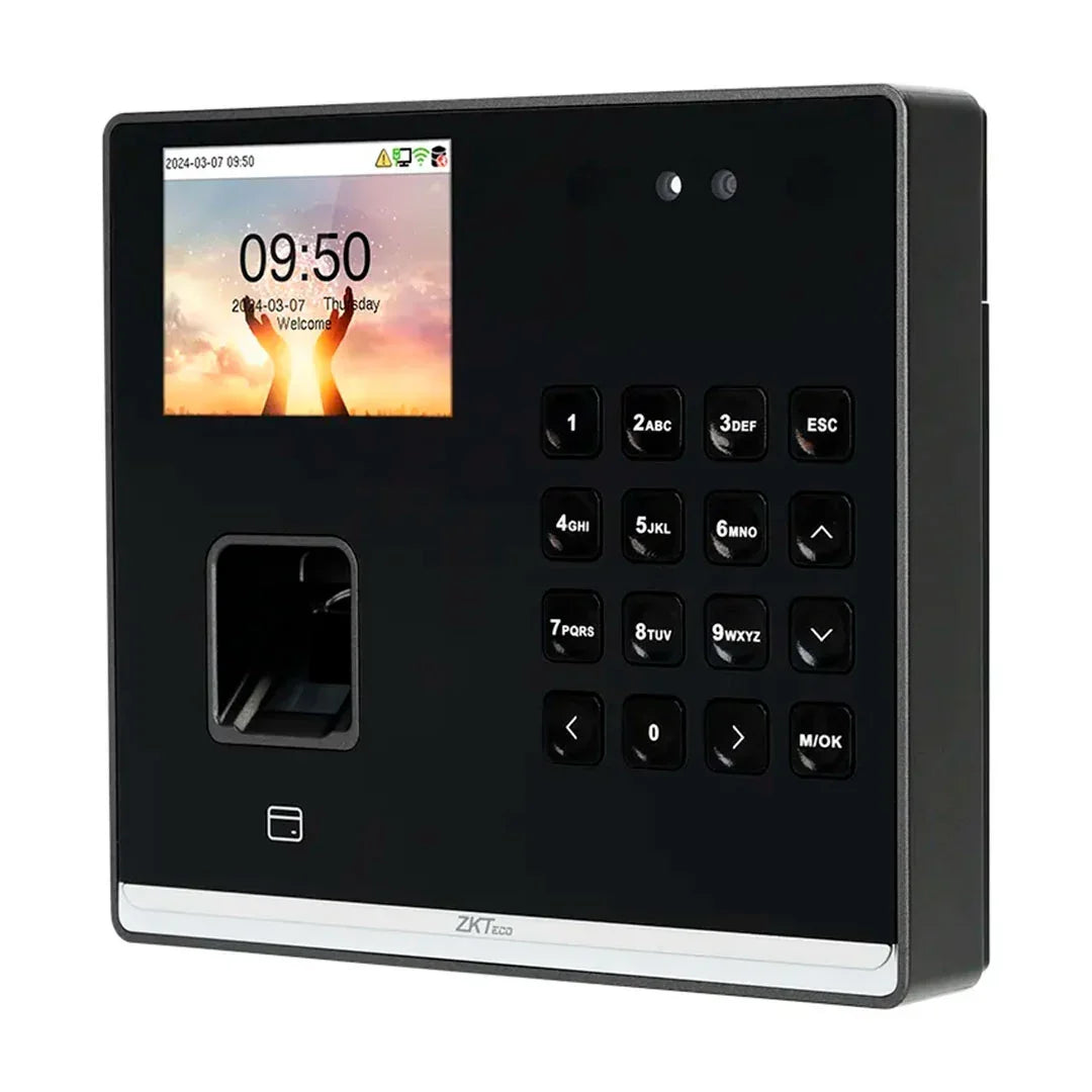 ZKTECO SENSEFACE M2F-LR Control Biometrico de Acceso y Asistencia Huella Rostro Tarjeta y Contraseña, Batería