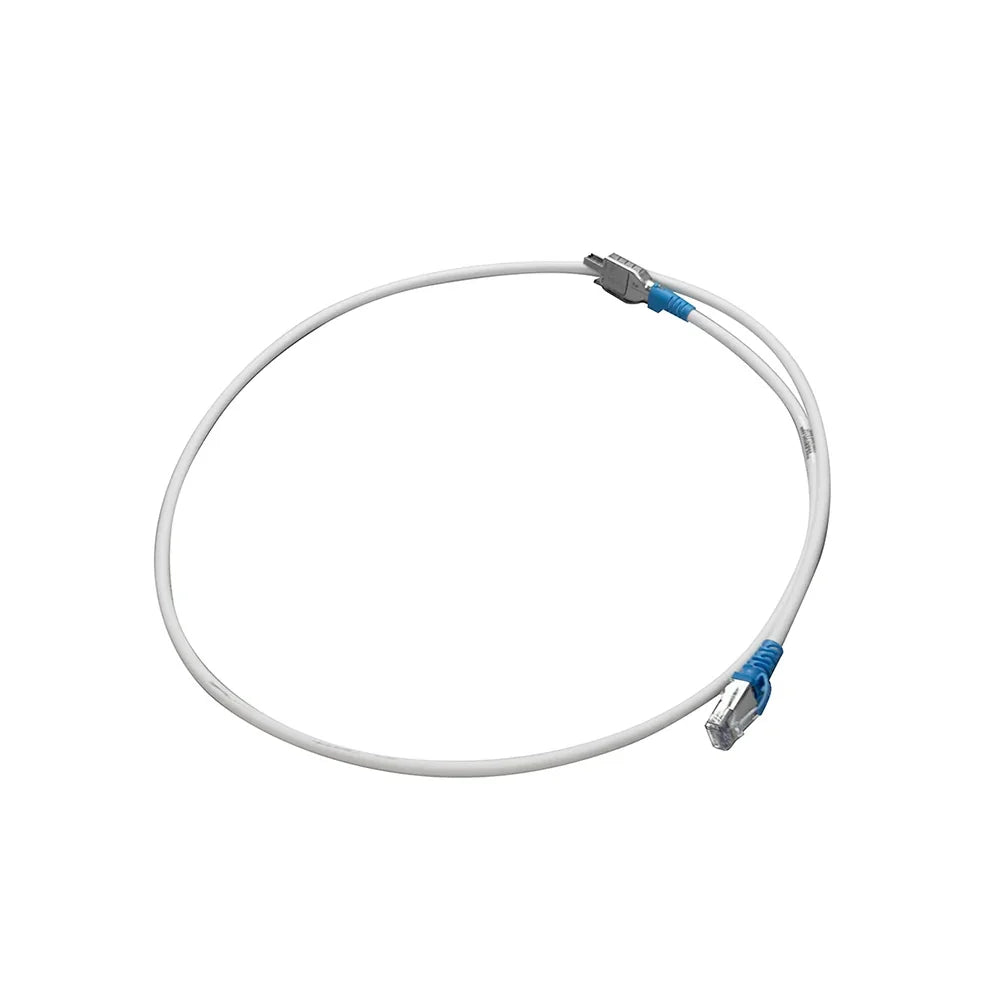SIEMON T2E2-01M-B06L Patch Cord TERA 2 Pares RJ-45 Cat5e LSZH 1mt Blanco Capucha Azul