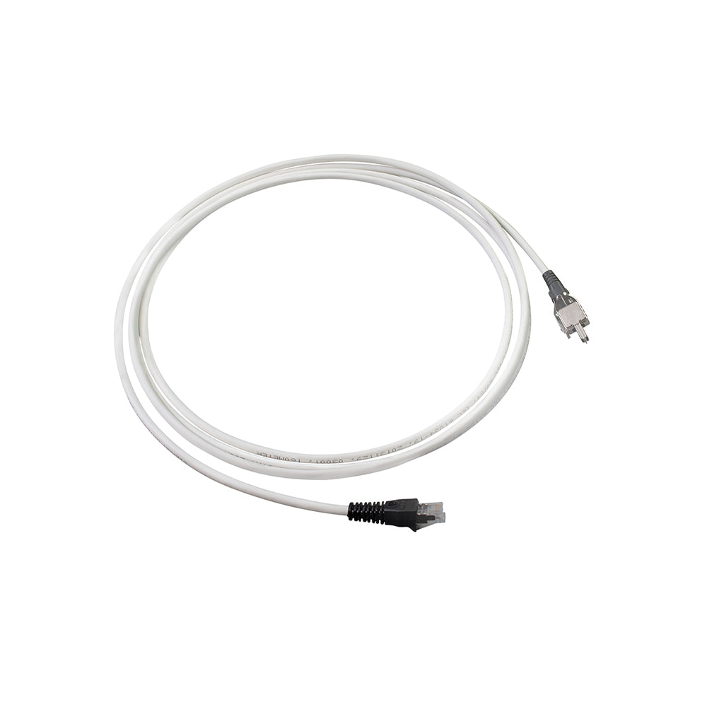 SIEMON T2E2-03M-B01L Patch Cord TERA 2, Pares RJ-45, Cat5e LSZH 3mts, Blanco Capucha Negra