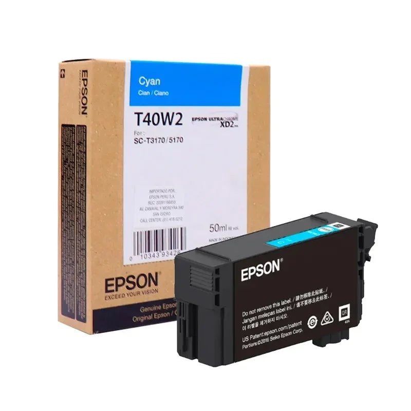 EPSON T40W220 Cartucho de Tinta Cian UltraChrome XD2 50ml