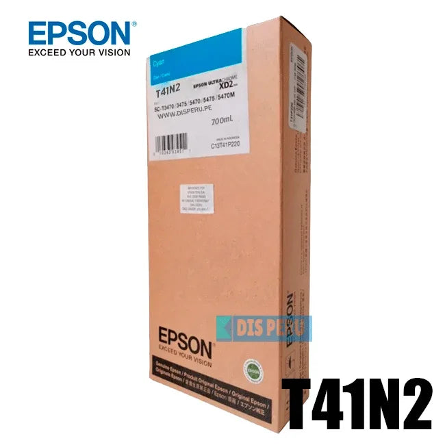 EPSON T41N220 Cartucho de tinta T41N UltraChrome XD2 Cian 700ml