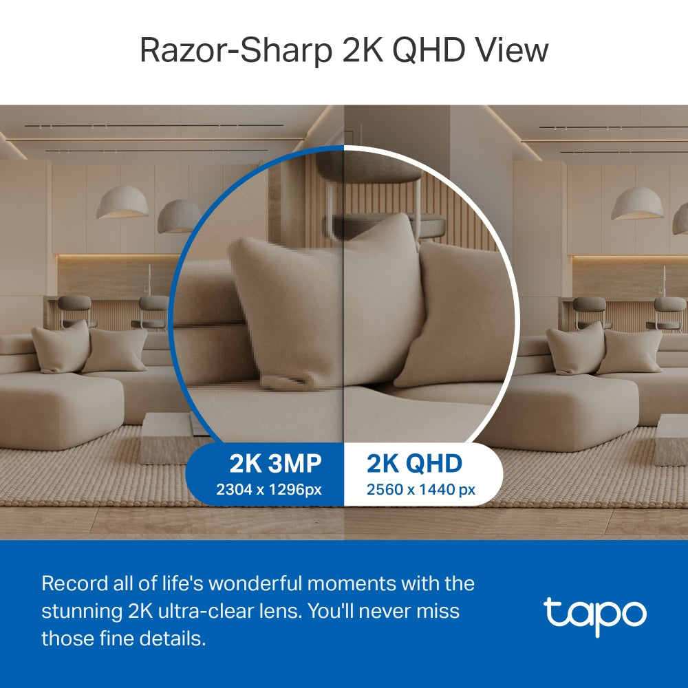 TP-LINK TAPO C220 Cámara de Seguridad WiFi 4MP 2K+ 360º PT