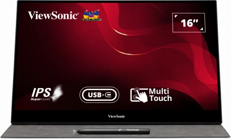 ViewSonic TD1655 Monitor de 16" Full HD 1080p IPS Portátil Multitáctil USB-C
