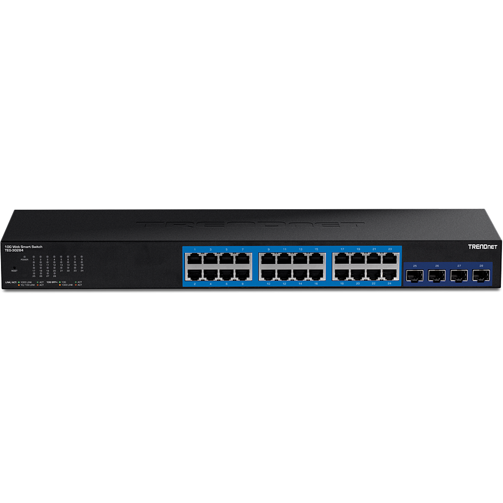 TRENDNET TEG-30284 Switch Gigabit 24 puertos con 4 ranuras 10G SFP