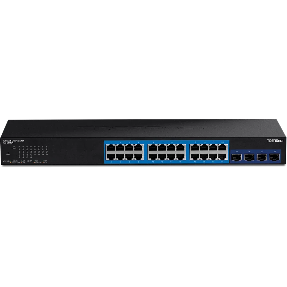 TRENDNET TEG-30284 Switch Gigabit 24 puertos con 4 ranuras 10G SFP