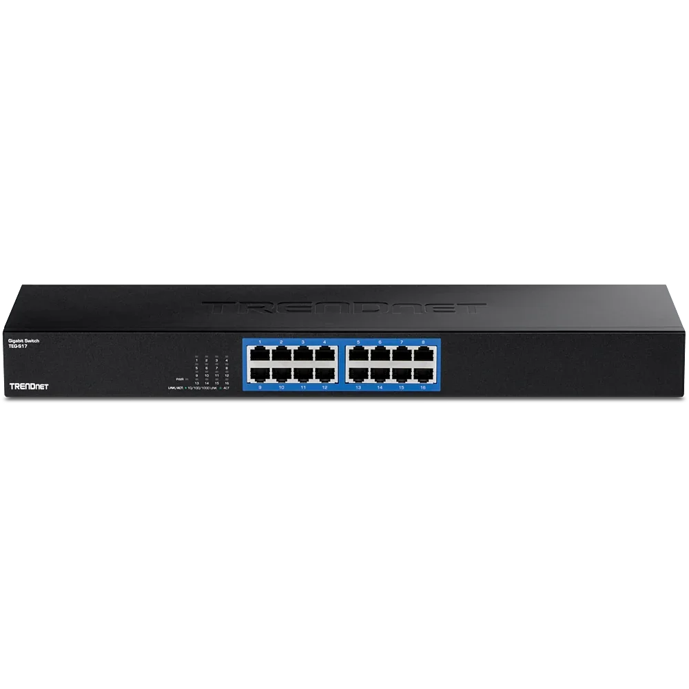 TRENDNET TEG-S17 Switch Gigabit de 16 puertos montaje en bastidor