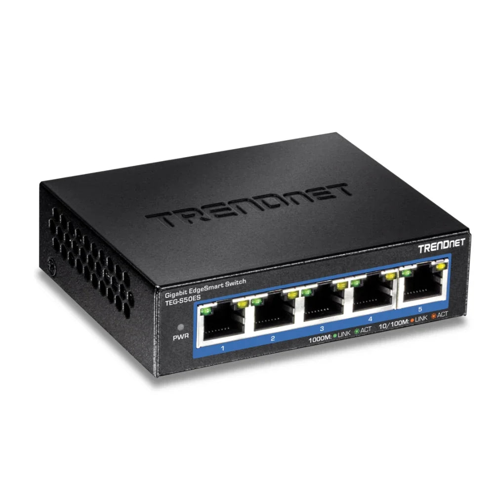 TRENDNET TEG-S50ES - Conmutador EdgeSmart de 5 puertos Gigabit