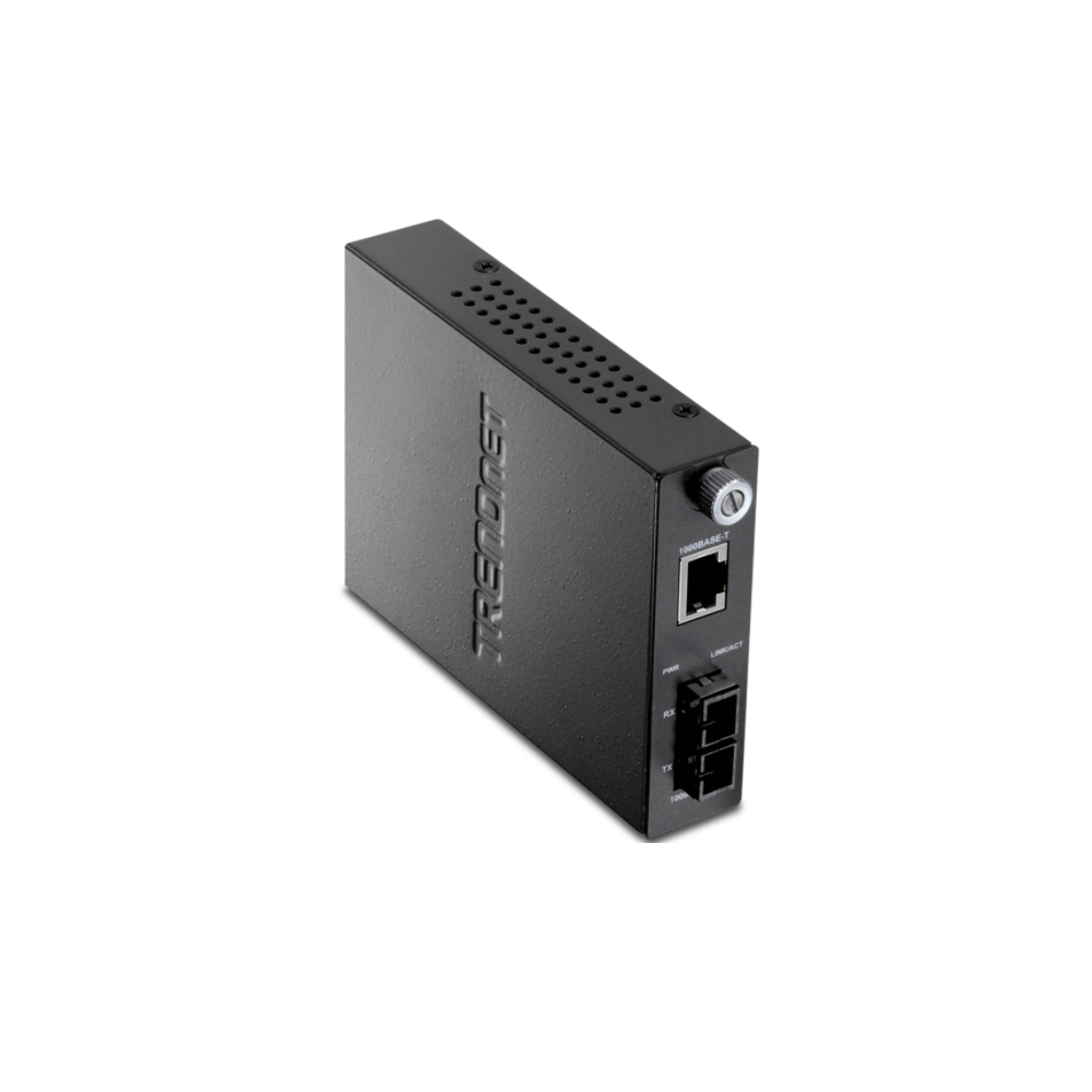 TRENDNET TFC-1000S70 - Convertidor inteligente de fibra SC de modo único de 1000Base-T a 1000Base-FX 70 KM