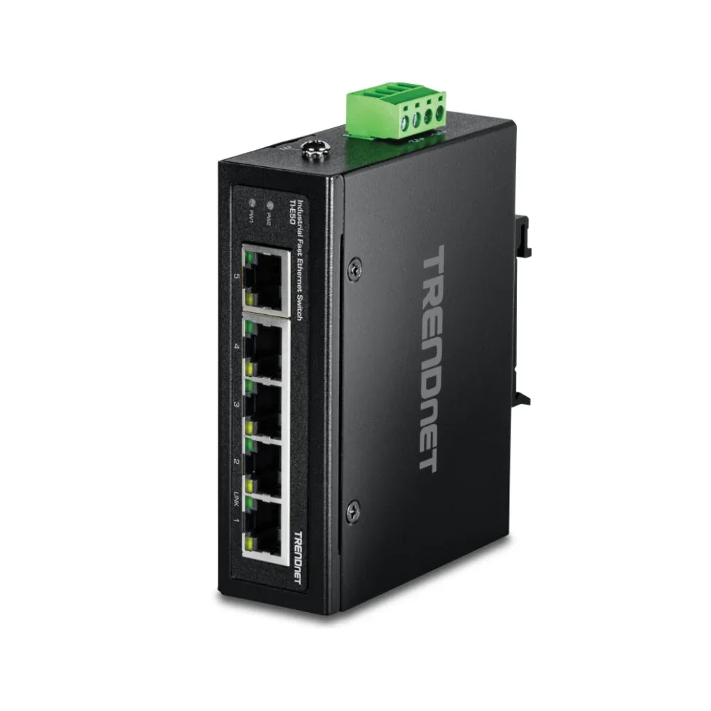 TRENDNET TI-E50 - 5-Port Industrial Fast Ethernet DIN-Rail Switch