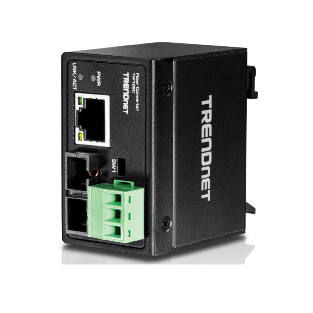 TRENDNET TI-F10SC - Convertidor de fibra SC multimodo industrial endurecido 100Base-FX 2KM