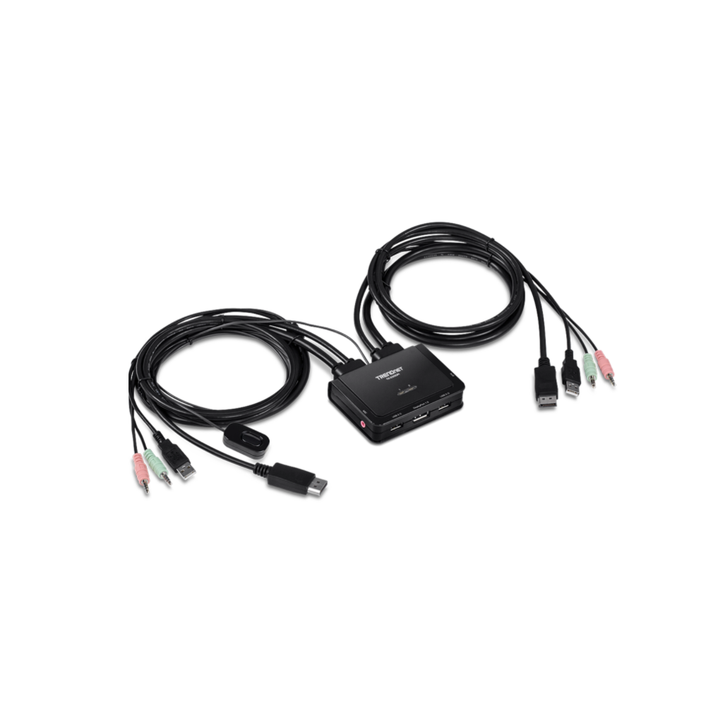 TRENDNET TK-220DPi - Conmutador KVM DisplayPort 4K de 2 puertos