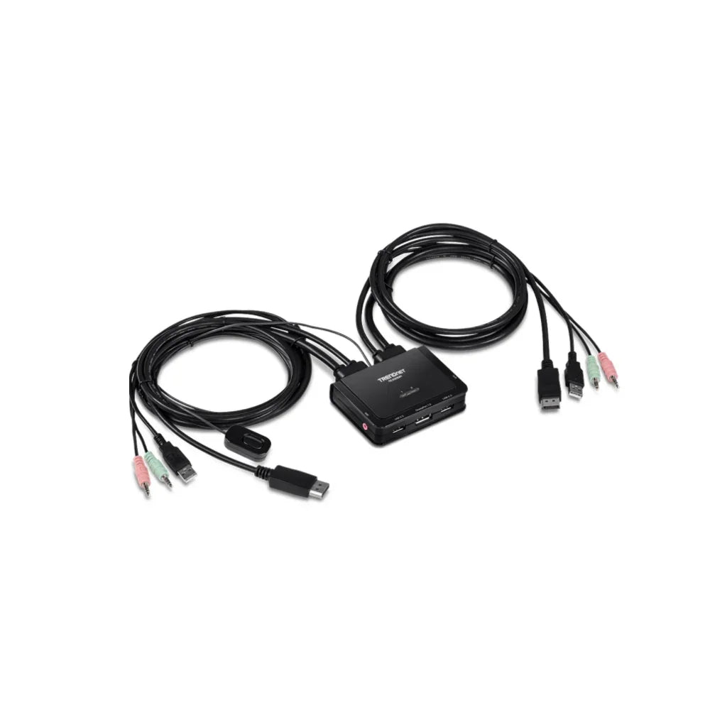 TRENDNET TK-220DPi - Conmutador KVM DisplayPort 4K de 2 puertos
