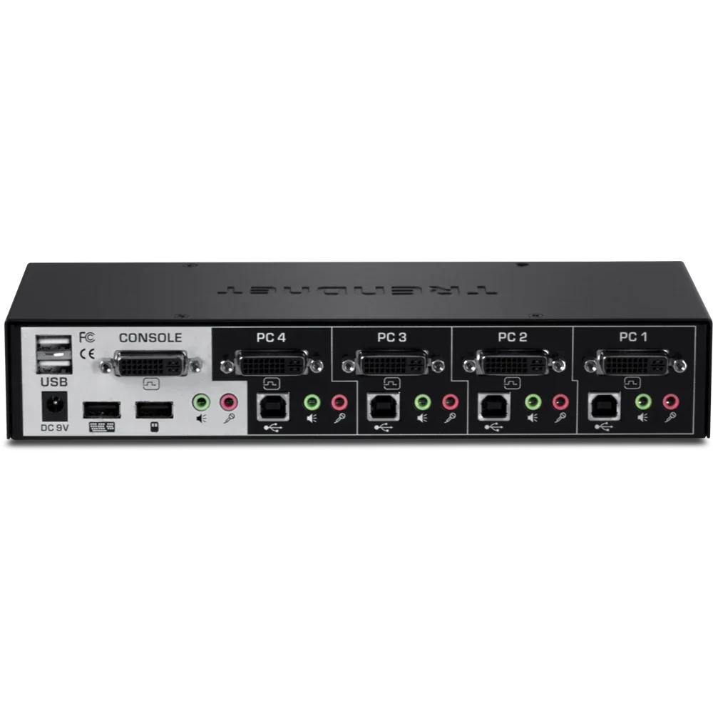 TRENDNET TK-422DVK - Kit de conmutador KVM DVI de 4 puertos
