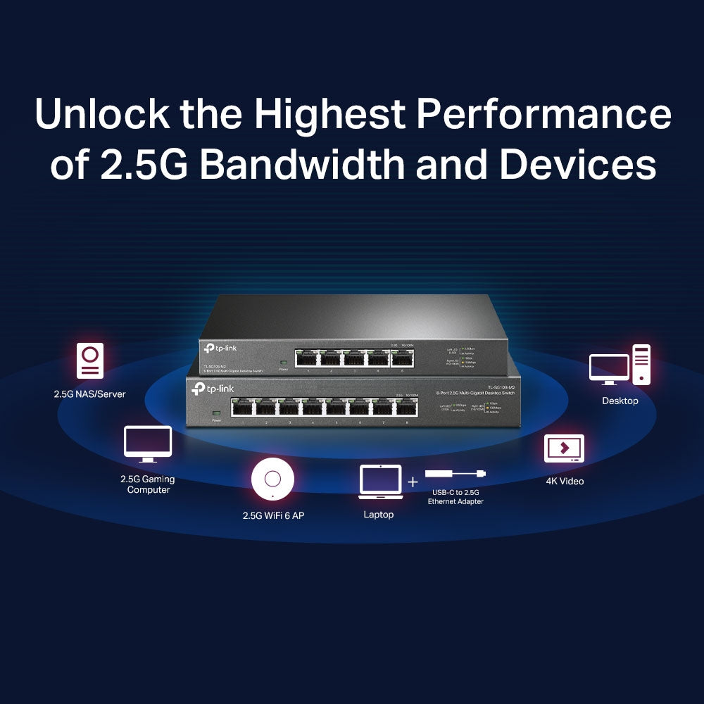 TP-LINK SG108-M2 Switch 8 Puertos RJ45 Gigabit