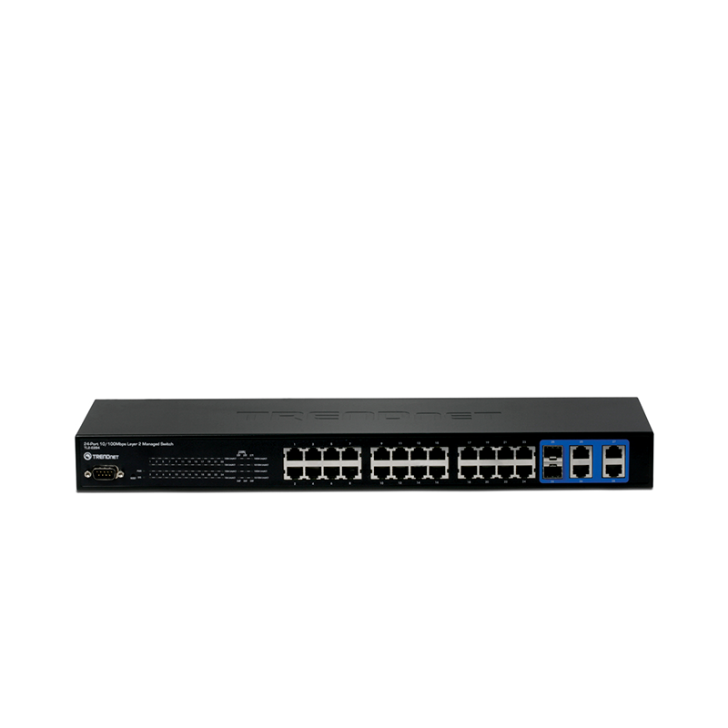 TRENDNET TL2-E284 Switch capa 2 24 puertos 10/100 + 4 gigabit Y 2 SFP