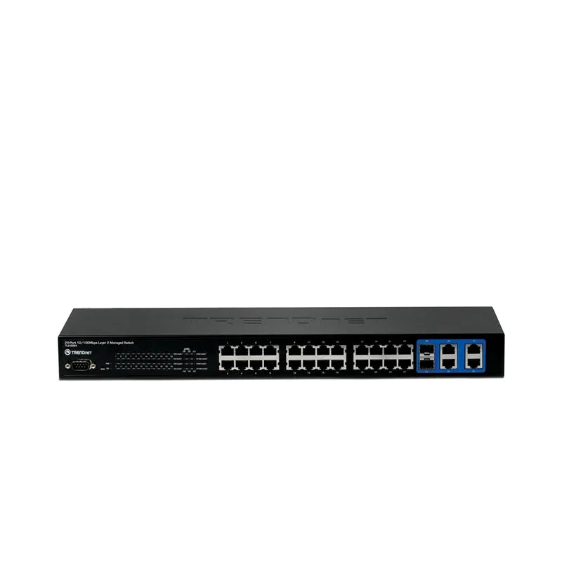 TRENDNET TL2-E284 Switch capa 2 24 puertos 10/100 + 4 gigabit Y 2 SFP