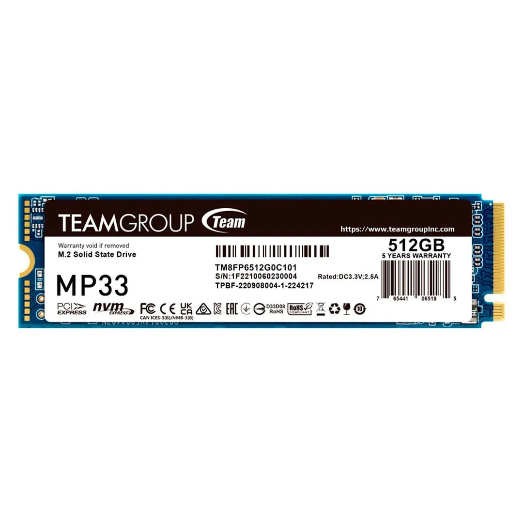 TEAMGROUP TG MP33 SSD Disco Sólido 512GB NVMe M.2