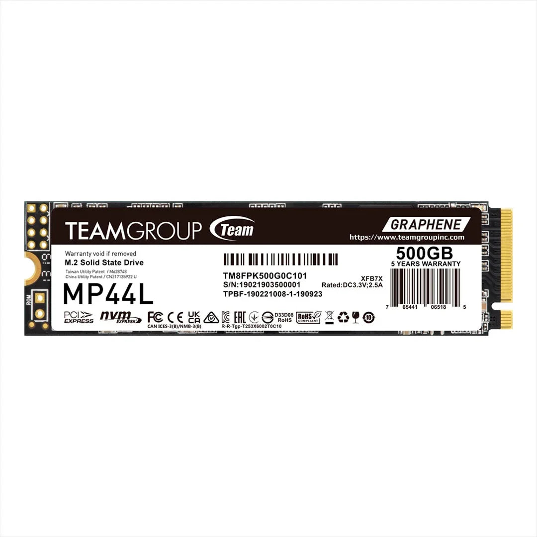 TEAMGROUP MP44L Unidad de Estado Sólido SSD 500GB M.2 NVMe