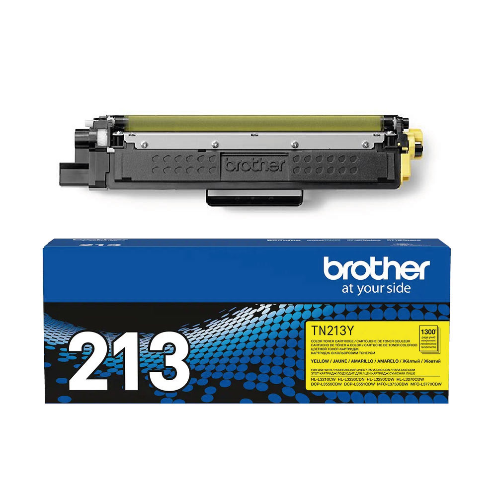 BROTHER TN213Y Toner Color Amarillo con Rendimiento de 1300 Paginas