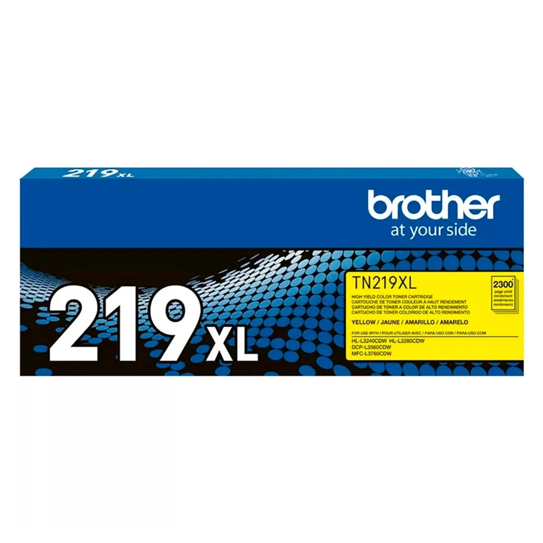 BROTHER TN219XLY Tóner Brother Amarillo para L3560, L3760, L3280. Rendimiento 2300 páginas