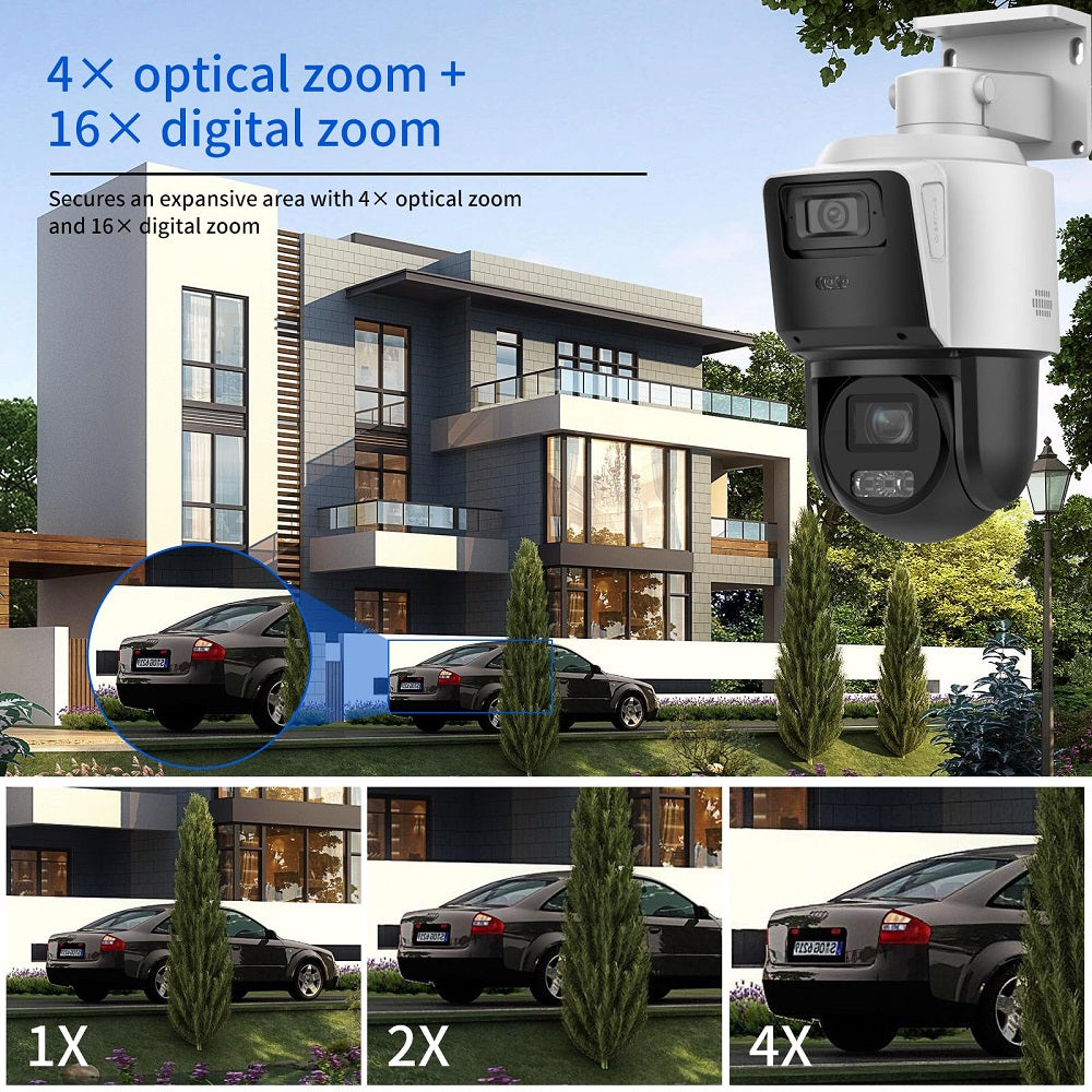 HIKVISION DS-2SE3C404MWG-E/14 Cámara de Seguridad IP 3" 4+4MP PTZ 4x Doble Lente