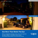 TP-LINK TAPO C120 Cámara de seguridad WIFI 4MP Focos duales