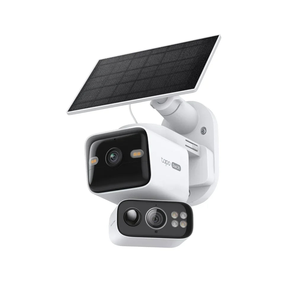 TP-LINK TAPO C645D KIT Cámara de Seguridad WIFI 3MP 2K Doble Lente + Panel Solar Tapo A201