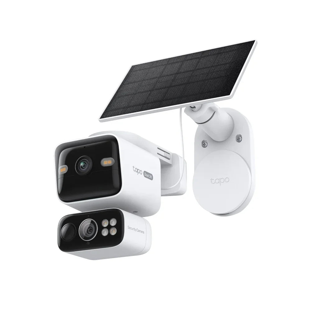 TP-LINK TAPO C645D KIT Cámara de Seguridad WIFI 3MP 2K Doble Lente + Panel Solar Tapo A201