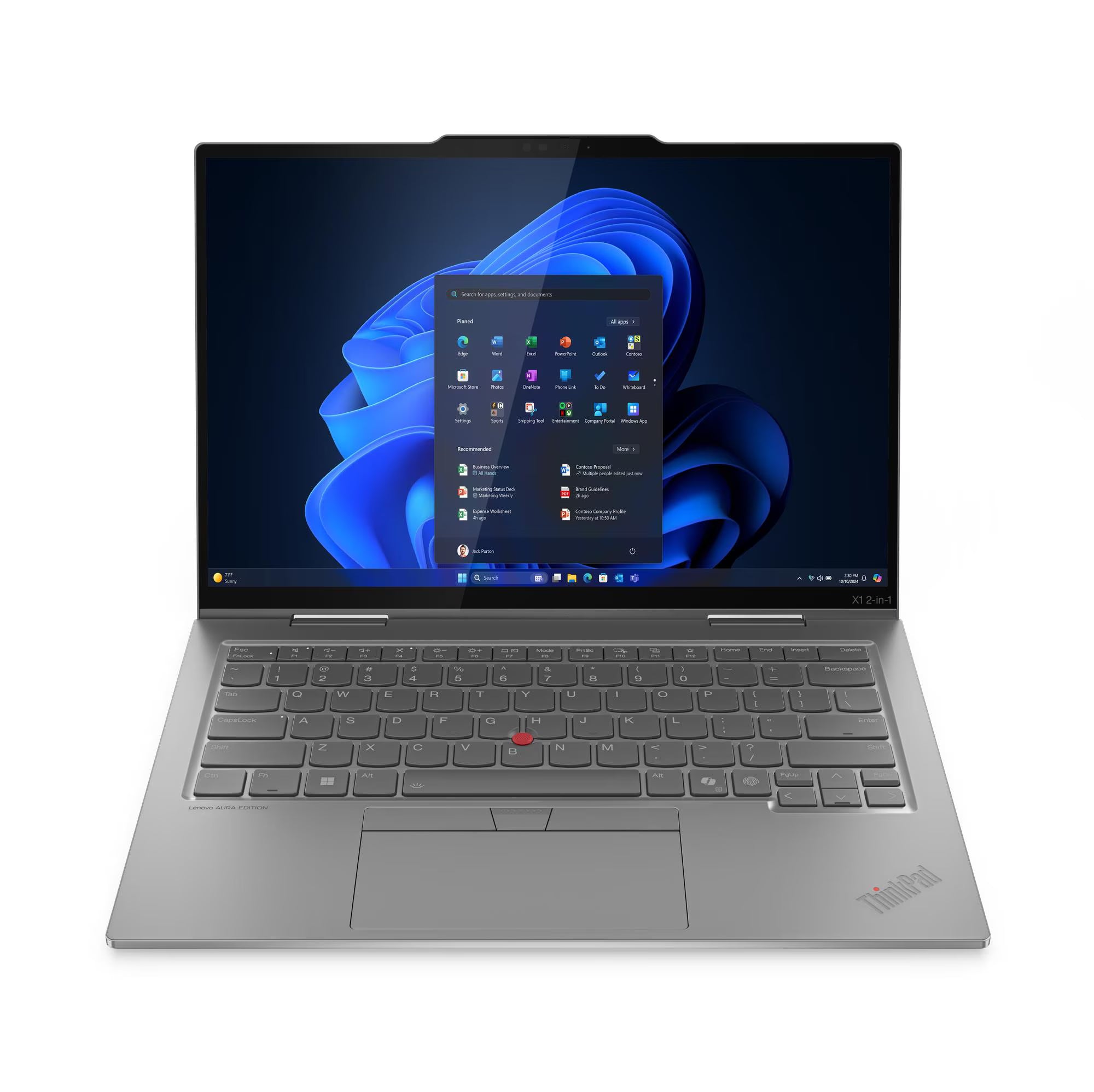 LENOVO ThinkPad X1 2-in-1 Gen 10 Aura Edition Laptop 14" WUXGA IPS Intel Core Ultra 7 255U 5.2GHz 16GB DDR5 1TB SSD Windows 11 Pro 21Q1000DLM