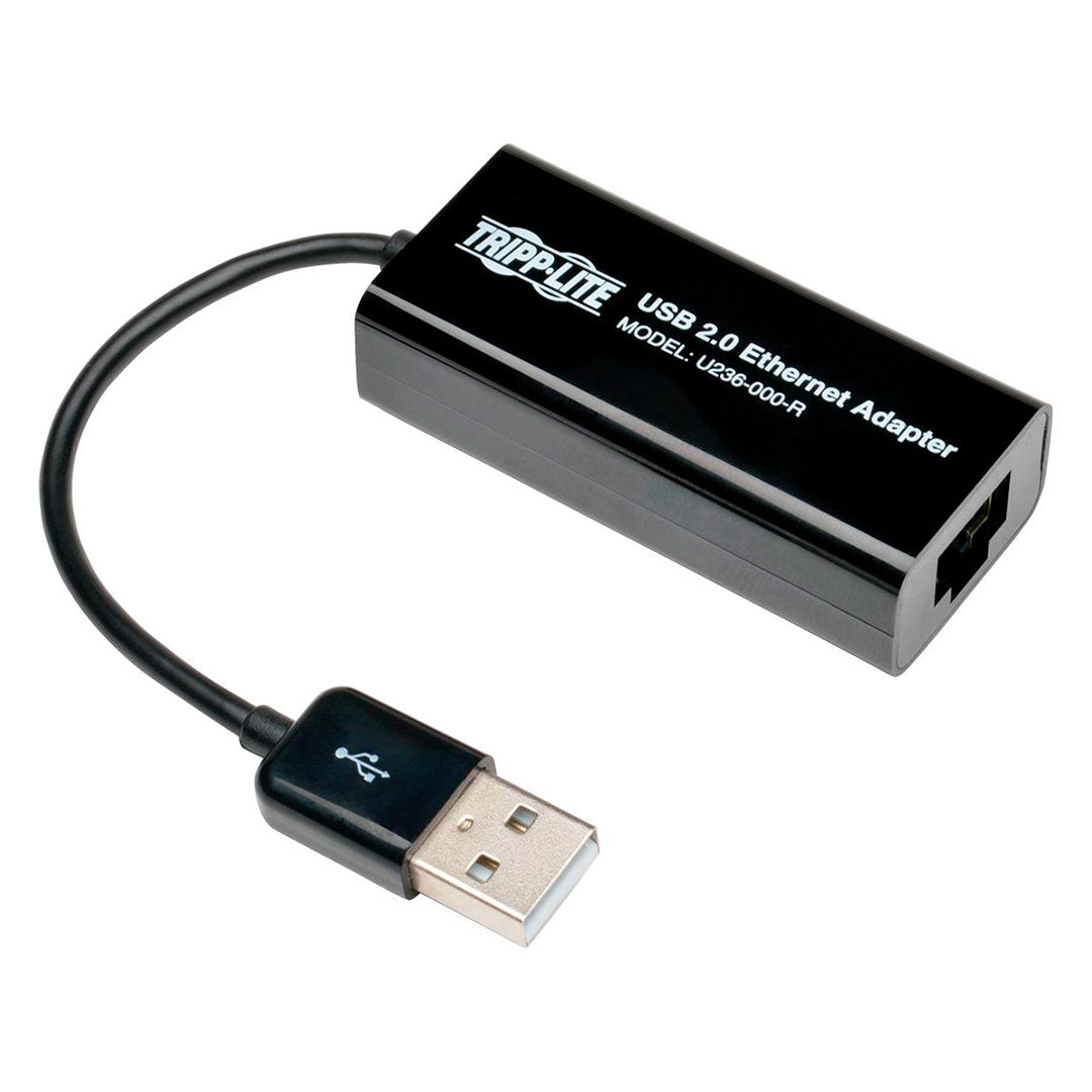 TRIPP-LITE U236-000-R Adaptador de Red, USB 2.0, Ehernet, NIC, 10/100Mbps, RJ45