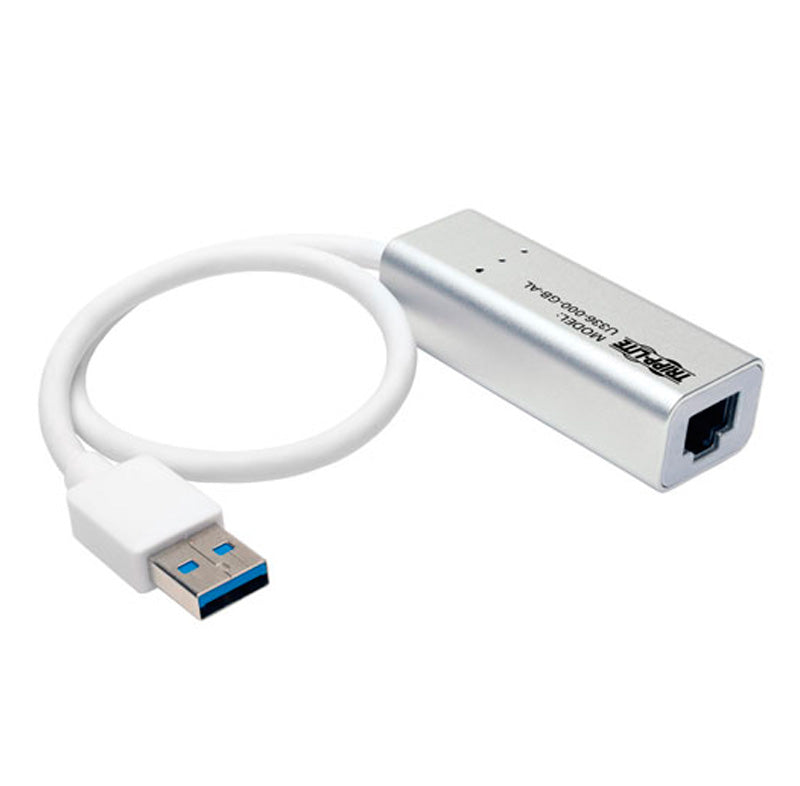 TRIPP-LITE U336-000-GB-AL Adaptador de Aluminio, Red, U336-000-GB-AL, USB 3.0 A RJ45, SuperSpeed, a Gigabit, Ethernet