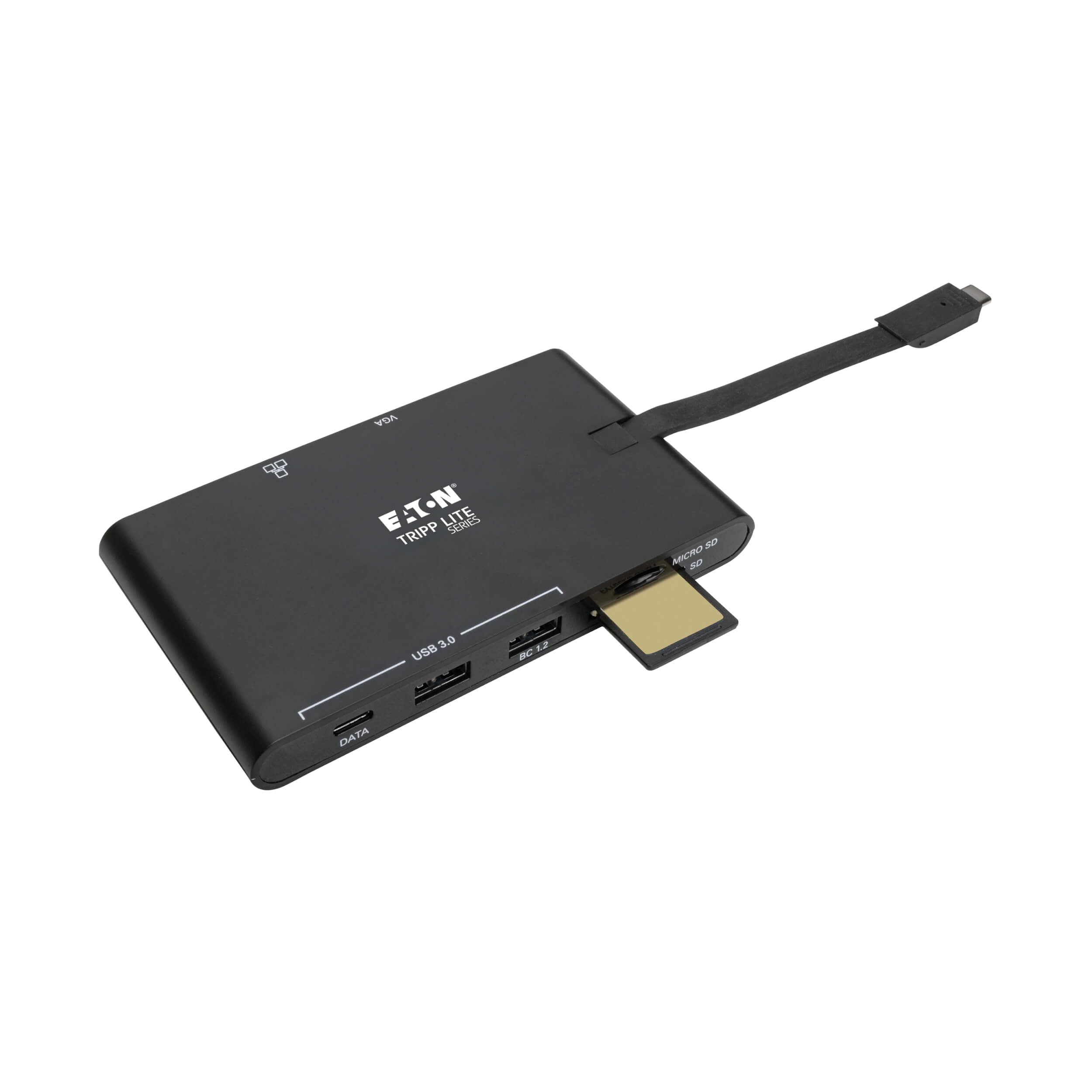 TRIPP-LITE U442-DOCK3-B Estación de carga, USB-C, 4K HDMI, VGA, USB 3.x (5Gbps), Hub USB-A, RJ-45, Negro