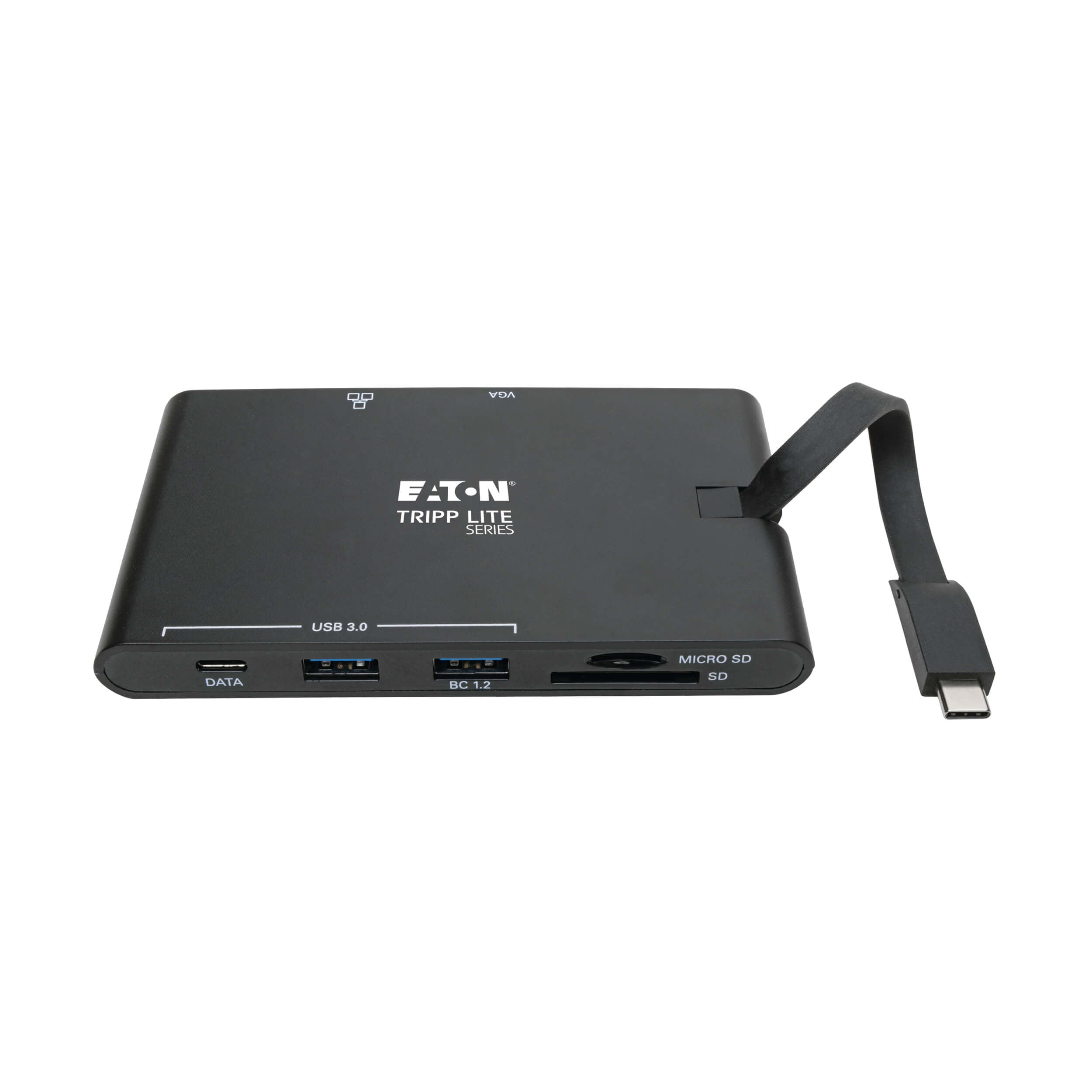 TRIPP-LITE U442-DOCK3-B Estación de carga, USB-C, 4K HDMI, VGA, USB 3.x (5Gbps), Hub USB-A, RJ-45, Negro
