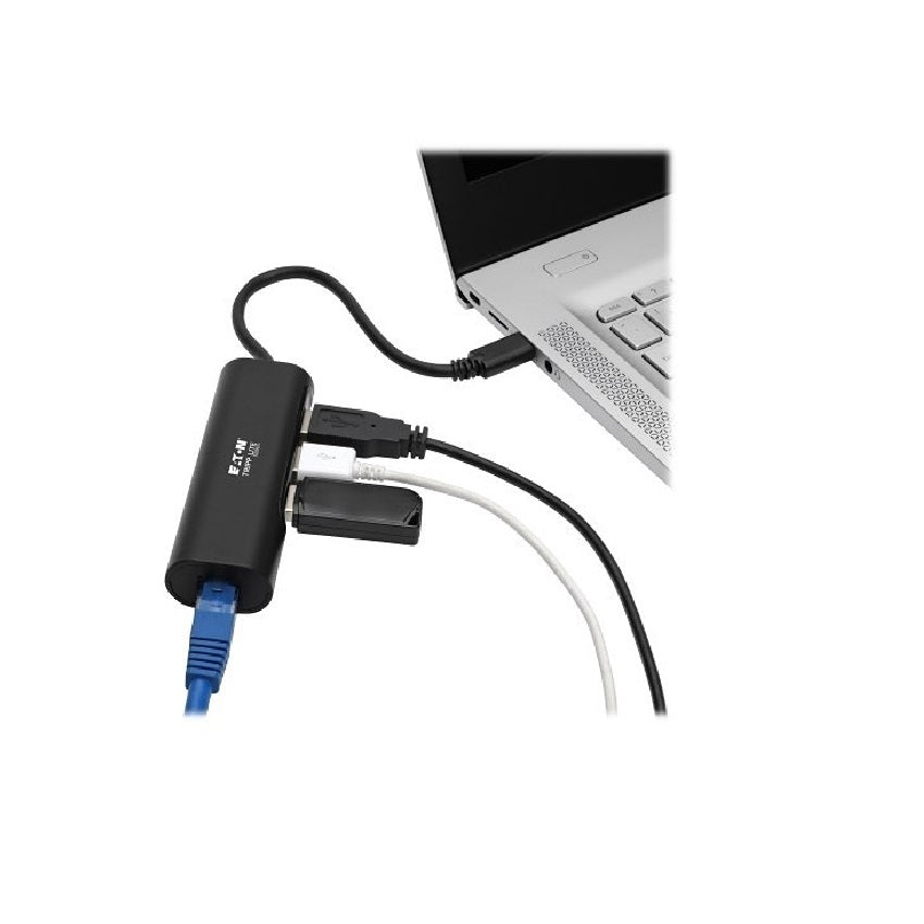 TRIPP-LITE U460-003-3A1GB Hub Adaptador, USB, Tipo-C, Portátil, U460-003-3A1GB, 3 Puertos, USB 3.1, RJ45, 5 Gbps