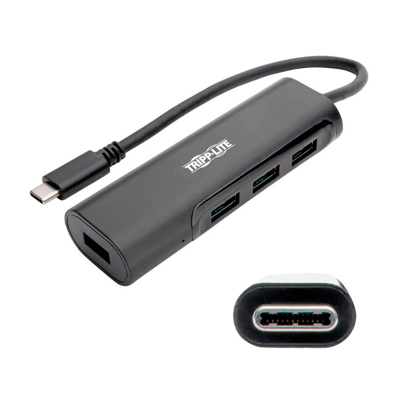 TRIPP-LITE U460-004-4AB Adaptador, USB-C, Hub, 5Gbps, 4 Puertos, USB A, 60W PD, HUDE