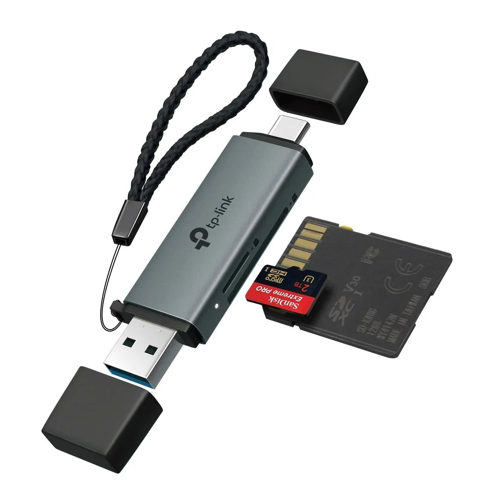 TP-LINK UA430D Lector de Tarjetas USB 3.0 Tipo C y A a SD y MicroSD 3.0