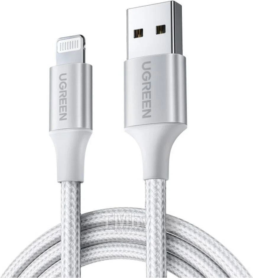UGREEN US199 60161 Cable de Datos de Carga USB-A a Lightning Plateado