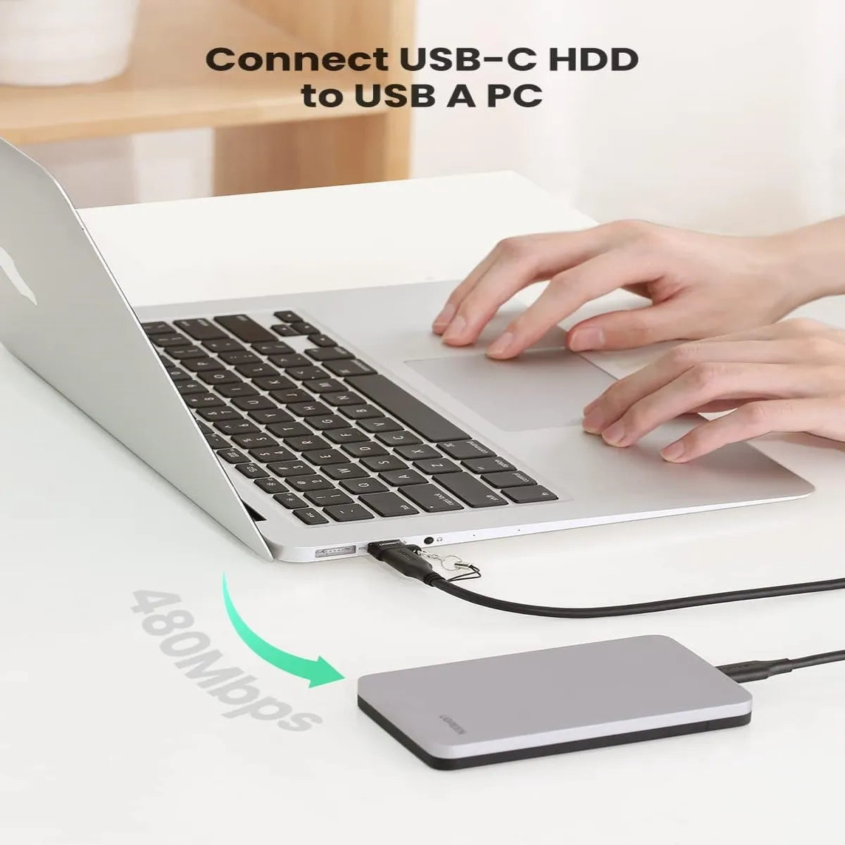 UGREEN US280 50568 Adaptador USB-C a USB-A Ultra Pequeño con Lanyard