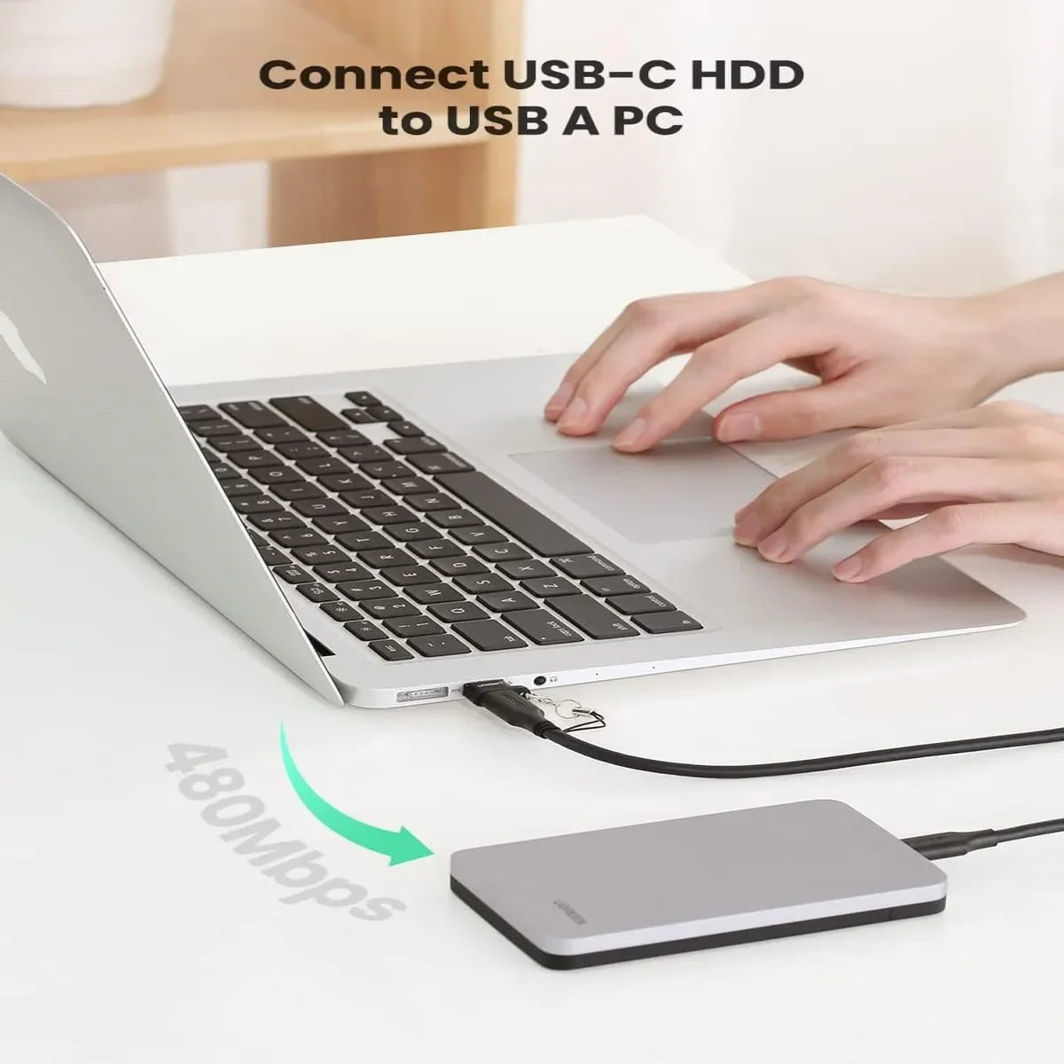 UGREEN US280 50568 Adaptador USB-C a USB-A Ultra Pequeño con Lanyard